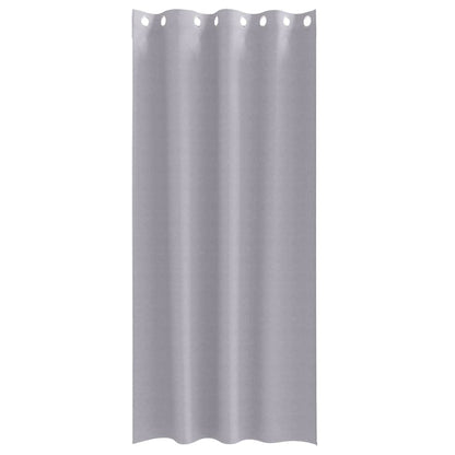 Vorhänge mit Vorhängen 2 pcs Metallgrau Polyester