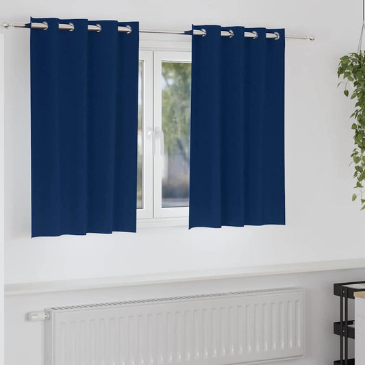 Vorhänge mit Vorhängen 2 pcs Dunkelblau Polyester
