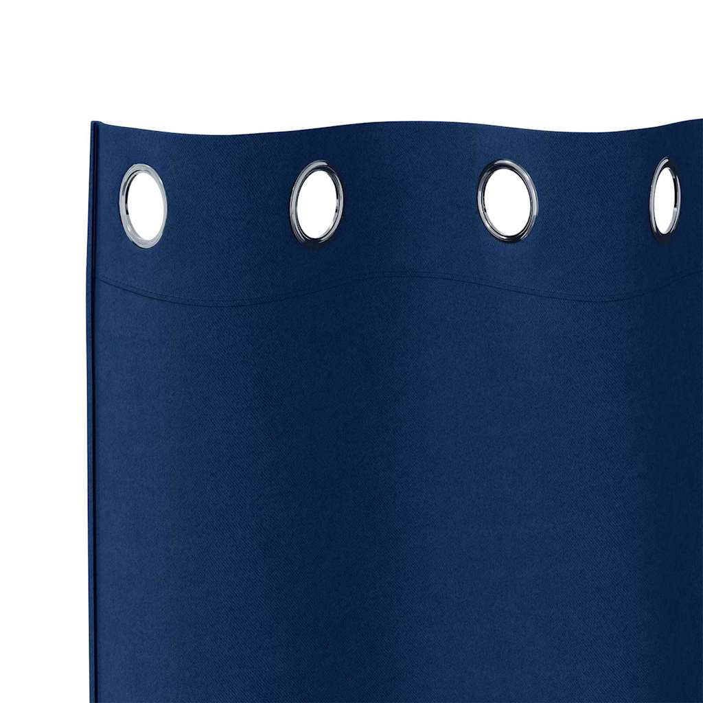 Vorhänge mit Vorhängen 2 pcs Dunkelblau Polyester