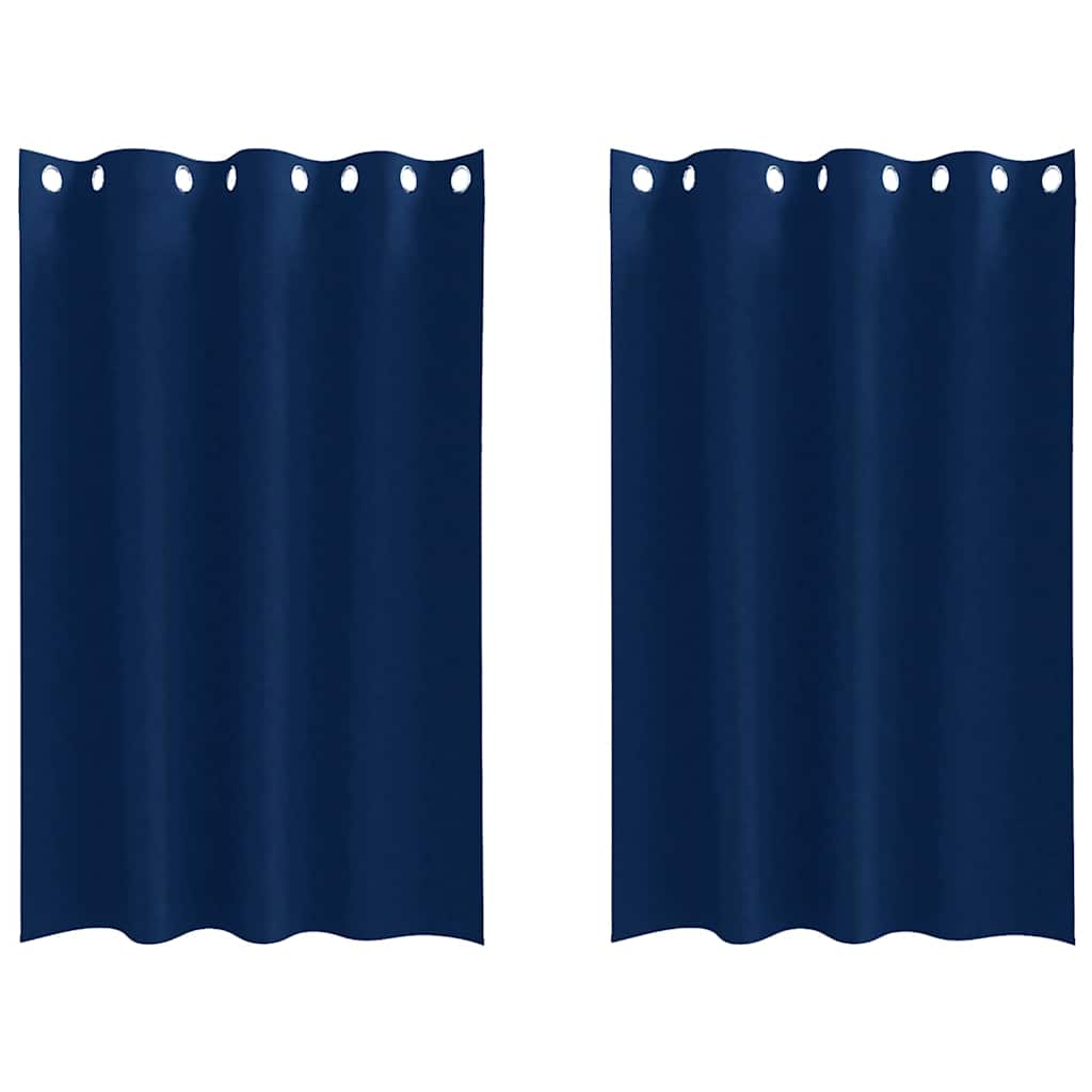 Vorhänge mit Vorhängen 2 pcs Dunkelblau Polyester