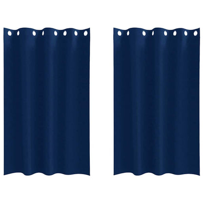 Vorhänge mit Vorhängen 2 pcs Dunkelblau Polyester