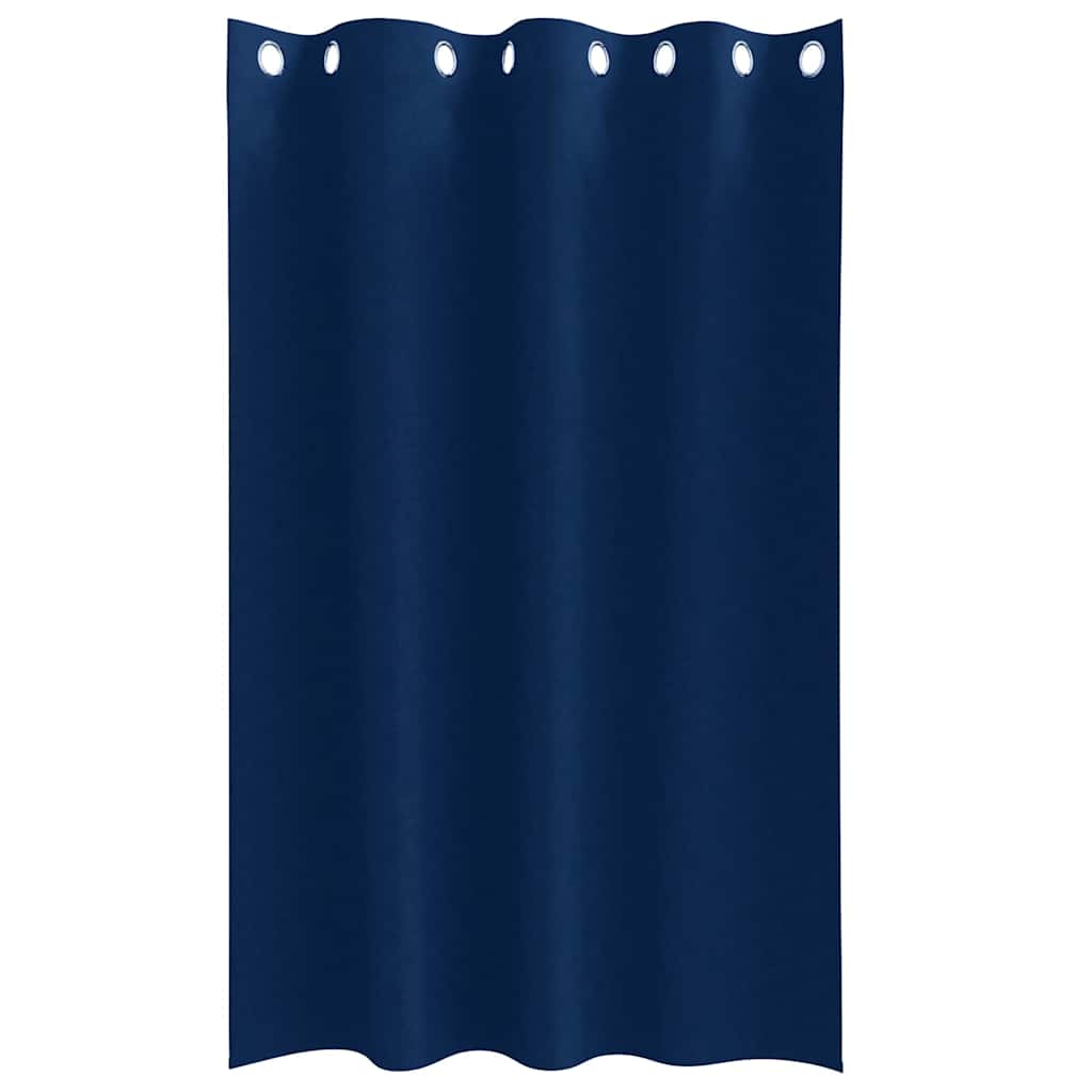 Vorhänge mit Vorhängen 2 pcs Dunkelblau Polyester