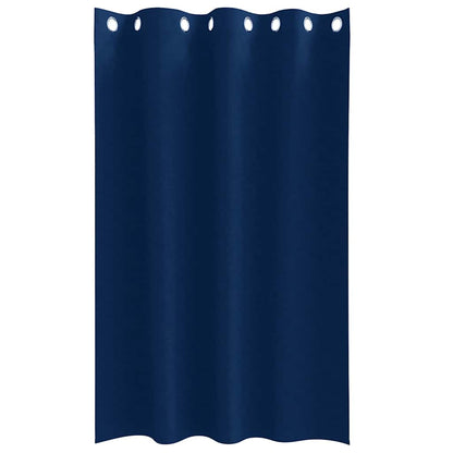 Vorhänge mit Vorhängen 2 pcs Dunkelblau Polyester