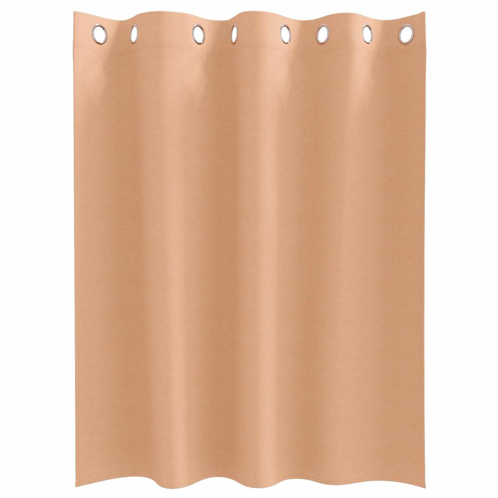 Vorhänge mit Vorhängen 2 pcs Hellbraun Polyester