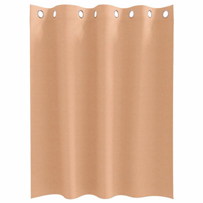 Vorhänge mit Vorhängen 2 pcs Hellbraun Polyester