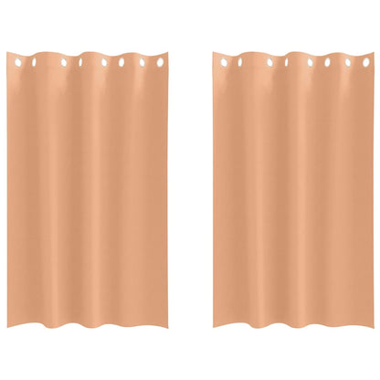 Vorhänge mit Vorhängen 2 pcs Hellbraun Polyester