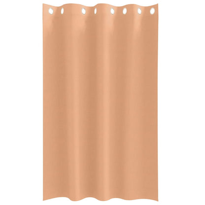 Vorhänge mit Vorhängen 2 pcs Hellbraun Polyester