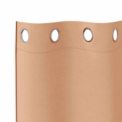 Vorhänge mit Vorhängen 2 pcs Hellbraun Polyester