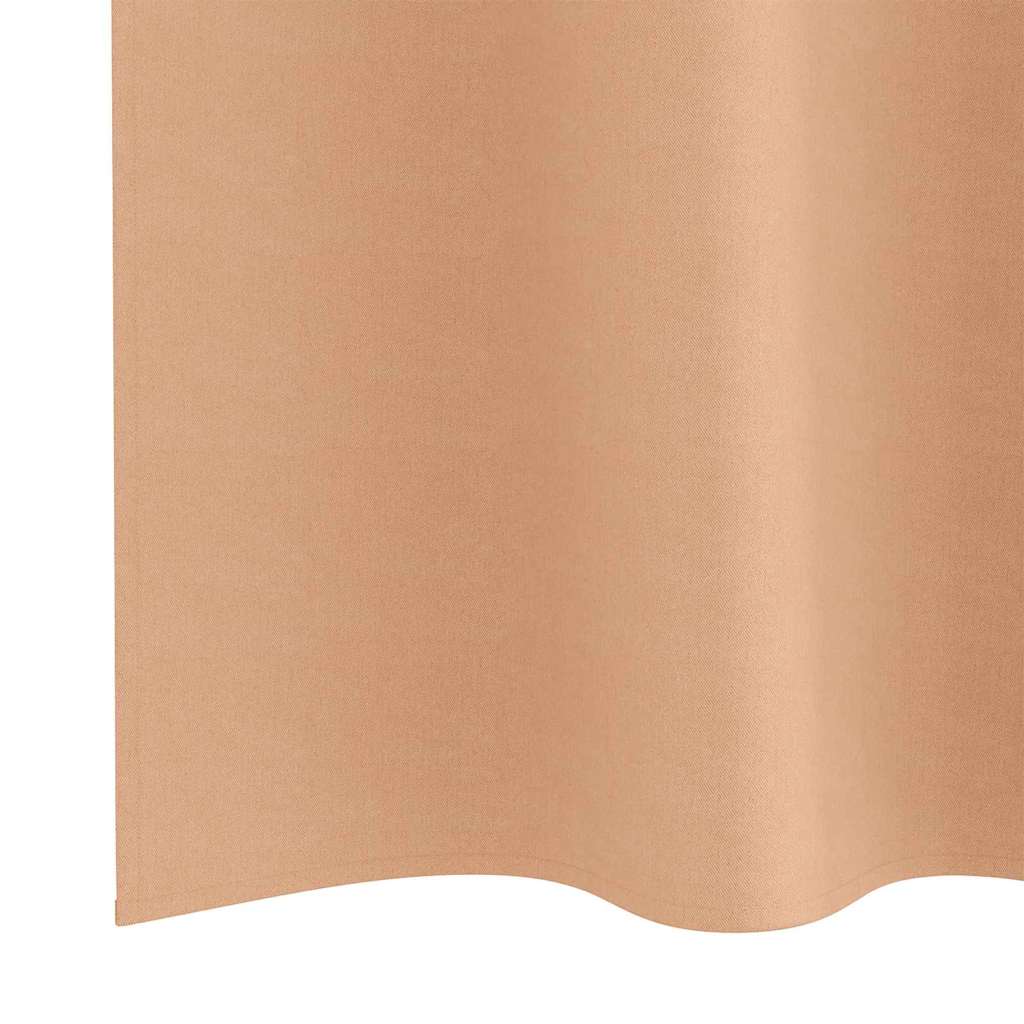 Vorhänge mit Vorhängen 2 pcs Hellbraun Polyester