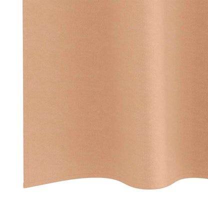 Vorhänge mit Vorhängen 2 pcs Hellbraun Polyester