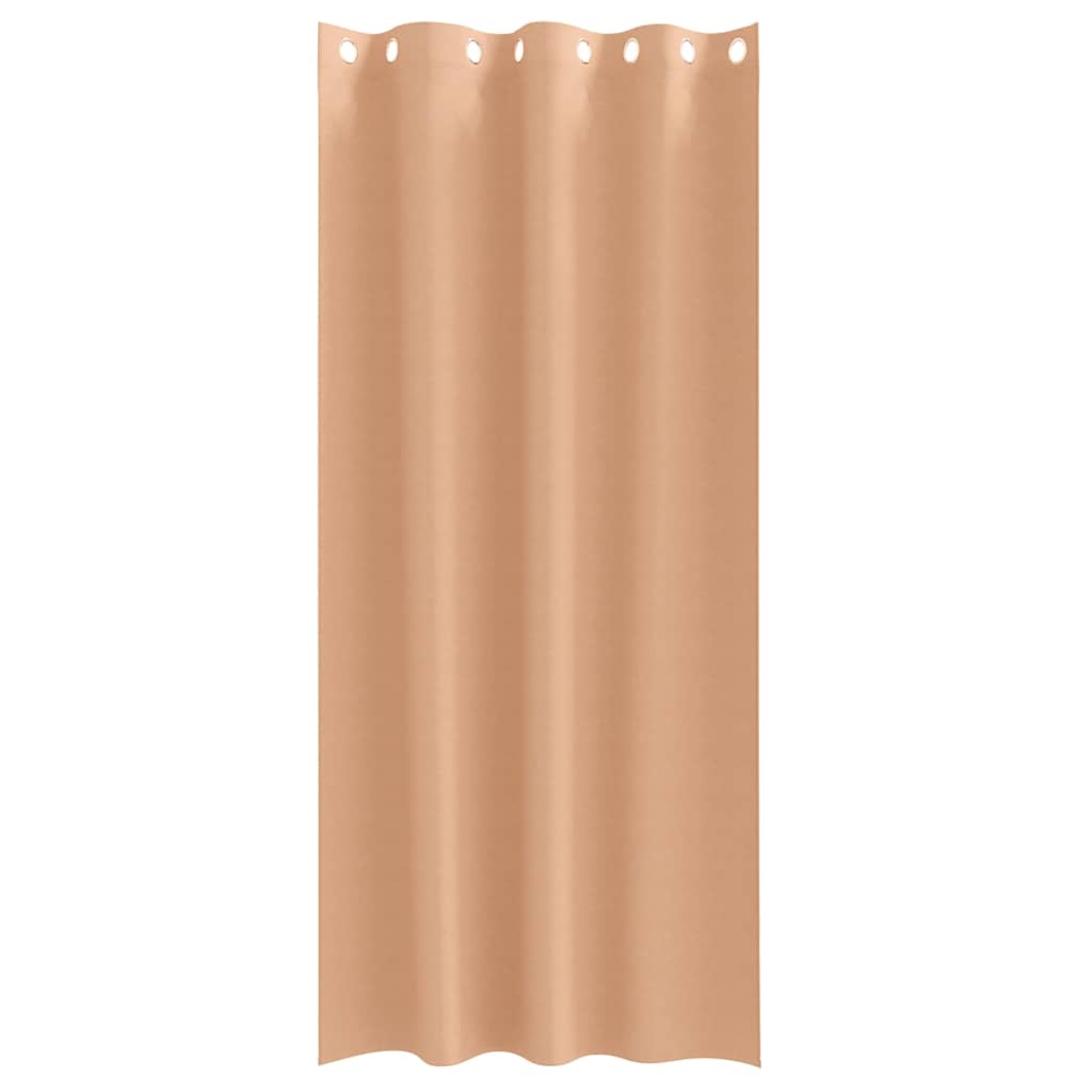 Vorhänge mit Vorhängen 2 pcs Hellbraun Polyester
