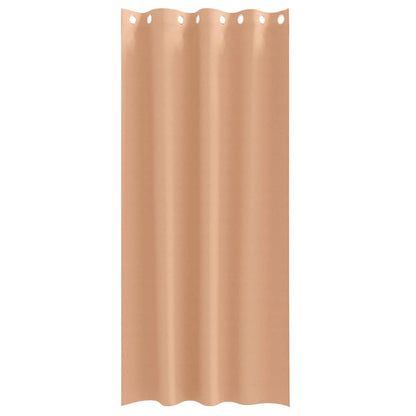 Vorhänge mit Vorhängen 2 pcs Hellbraun Polyester