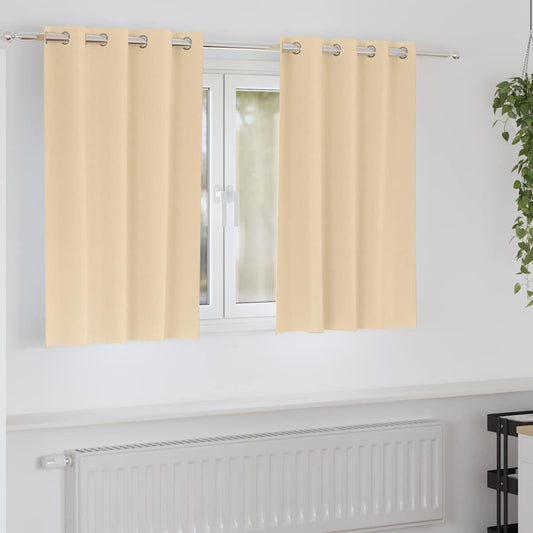 Vorhänge mit Vorhängen 2 pcs Creme Polyester