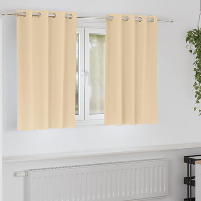 Verdunkelungsvorhänge mit Vorhängen Creme Polyester