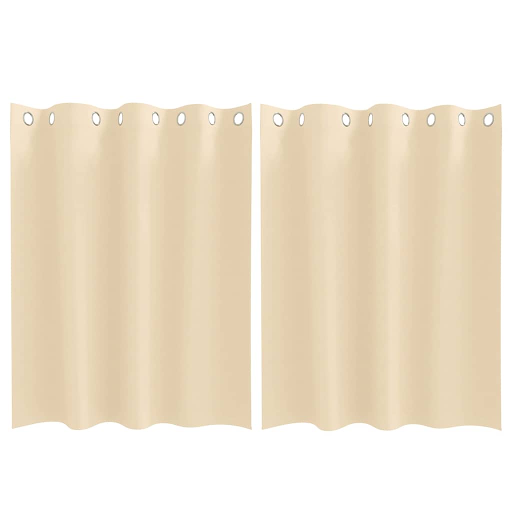 Vorhänge mit Vorhängen 2 pcs Creme Polyester