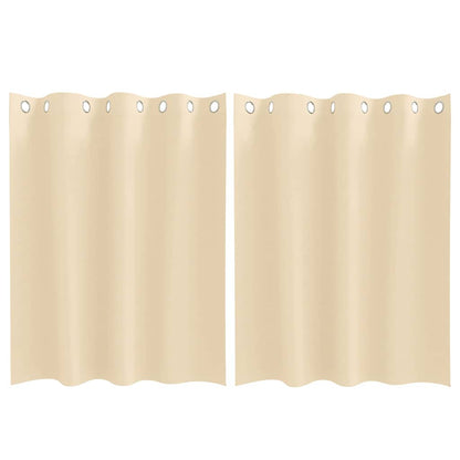 Vorhänge mit Vorhängen 2 pcs Creme Polyester