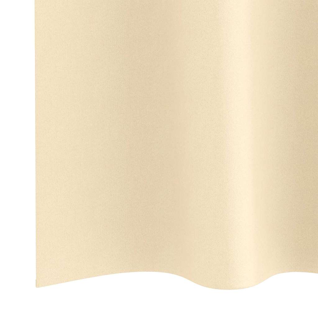 Vorhänge mit Vorhängen 2 pcs Creme Polyester