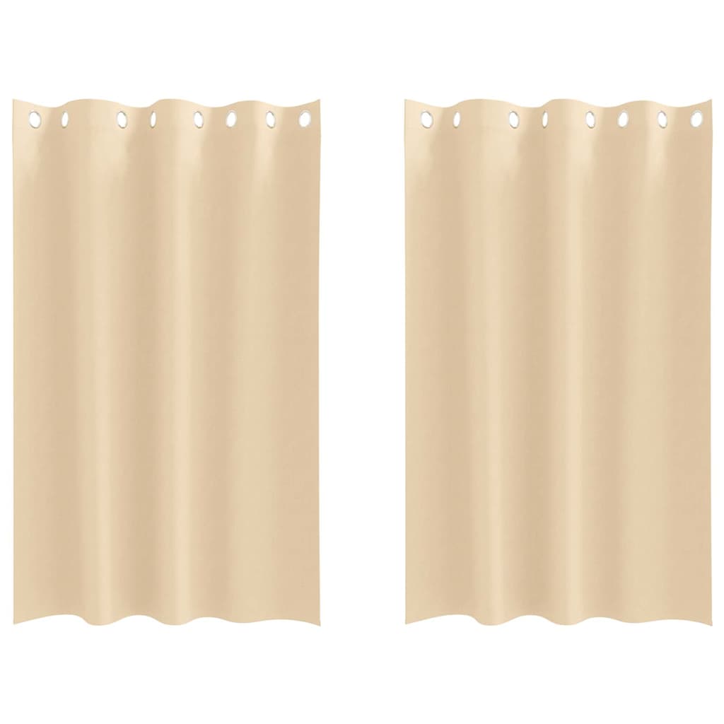 Vorhänge mit Vorhängen 2 pcs Creme Polyester