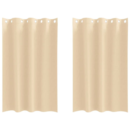 Vorhänge mit Vorhängen 2 pcs Creme Polyester