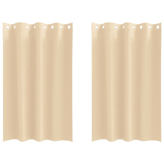 Vorhänge mit Vorhängen 2 pcs Creme Polyester