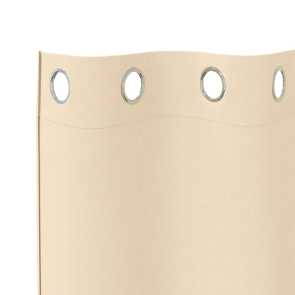 Vorhänge mit Vorhängen 2 pcs Creme Polyester