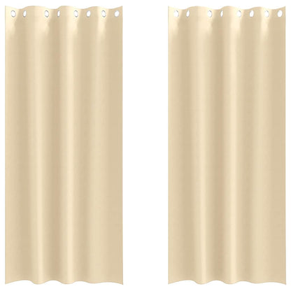 Vorhänge mit Vorhängen 2 pcs Creme Polyester