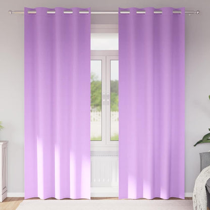Vorhänge mit Vorhängen 2 pcs Lila Polyester