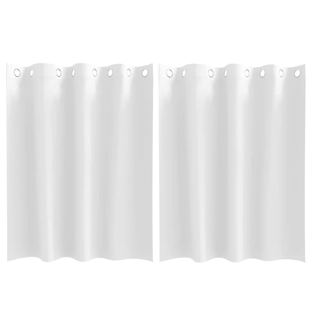 Vorhänge mit Vorhängen 2 pcs Reinweiß Polyester