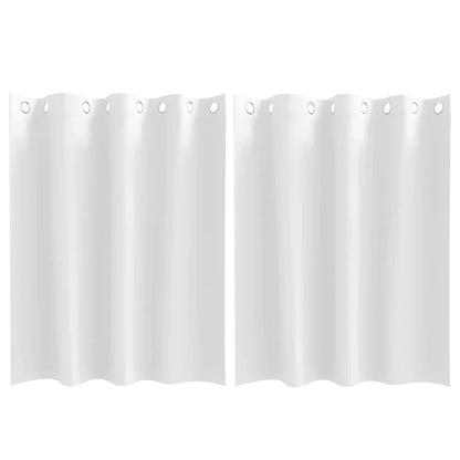 Vorhänge mit Vorhängen 2 pcs Reinweiß Polyester