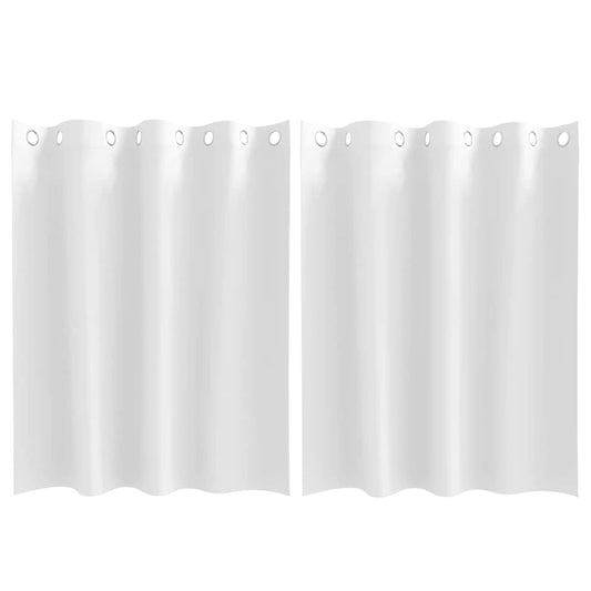 Vorhänge mit Vorhängen 2 pcs Reinweiß Polyester
