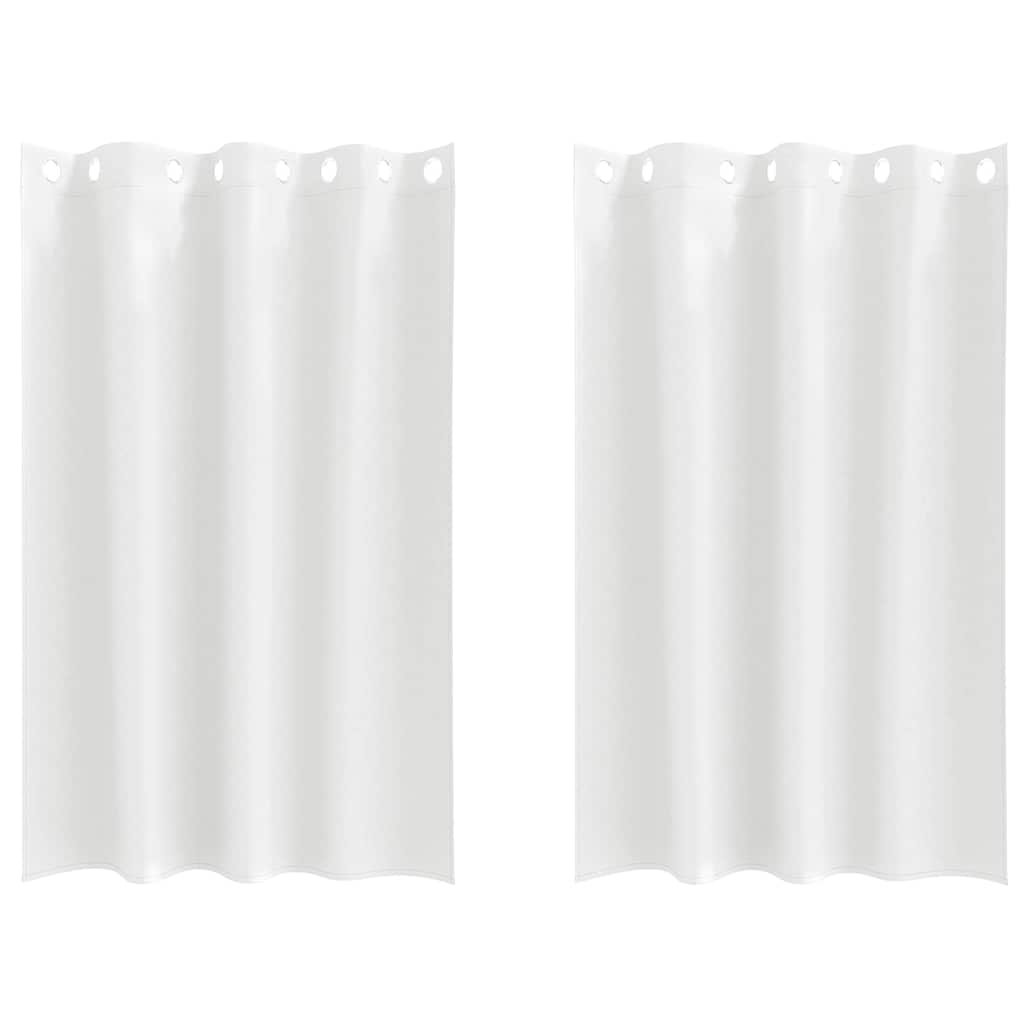 Vorhänge mit Vorhängen 2 pcs Reinweiß Polyester