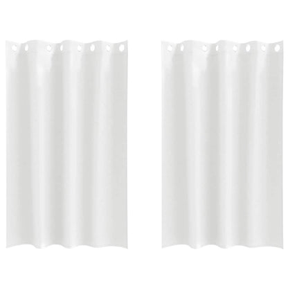Vorhänge mit Vorhängen 2 pcs Reinweiß Polyester