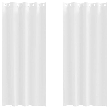 Vorhänge mit Vorhängen 2 pcs Reinweiß Polyester