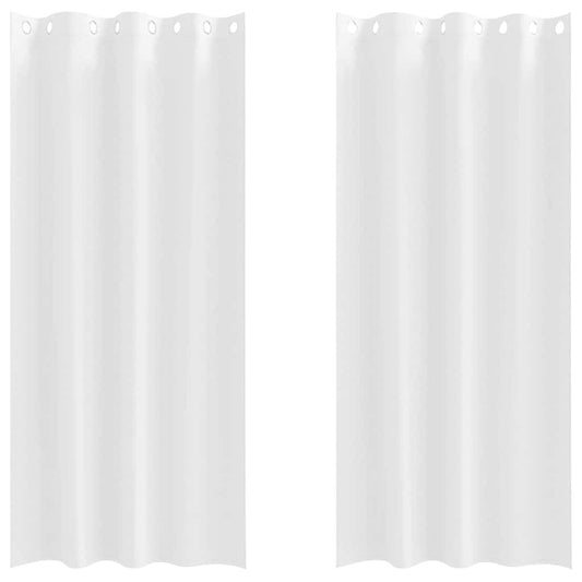 Vorhänge mit Vorhängen 2 pcs Reinweiß Polyester