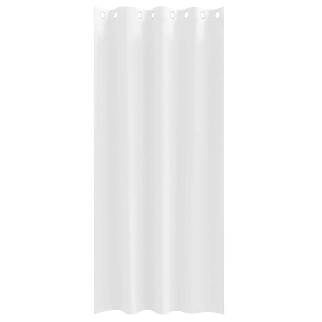 Vorhänge mit Vorhängen 2 pcs Reinweiß Polyester
