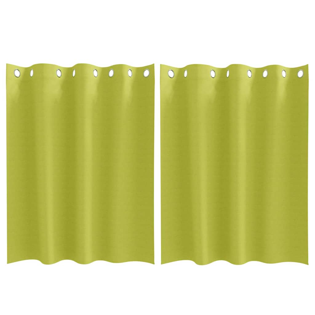 Vorhänge mit Vorhängen 2 pcs Apfelgrün Polyester