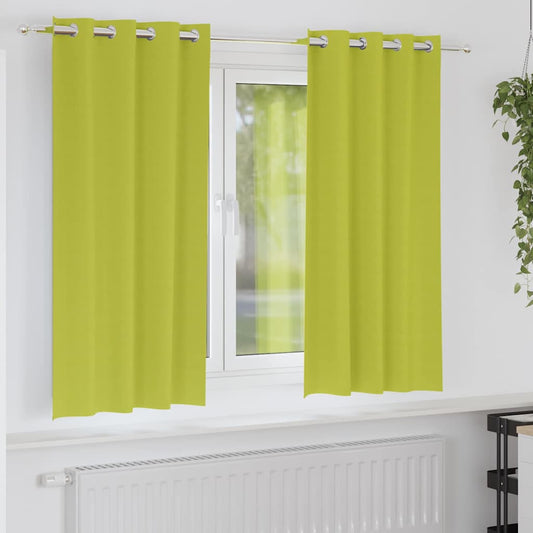 Vorhänge mit Vorhängen 2 pcs Apfelgrün Polyester