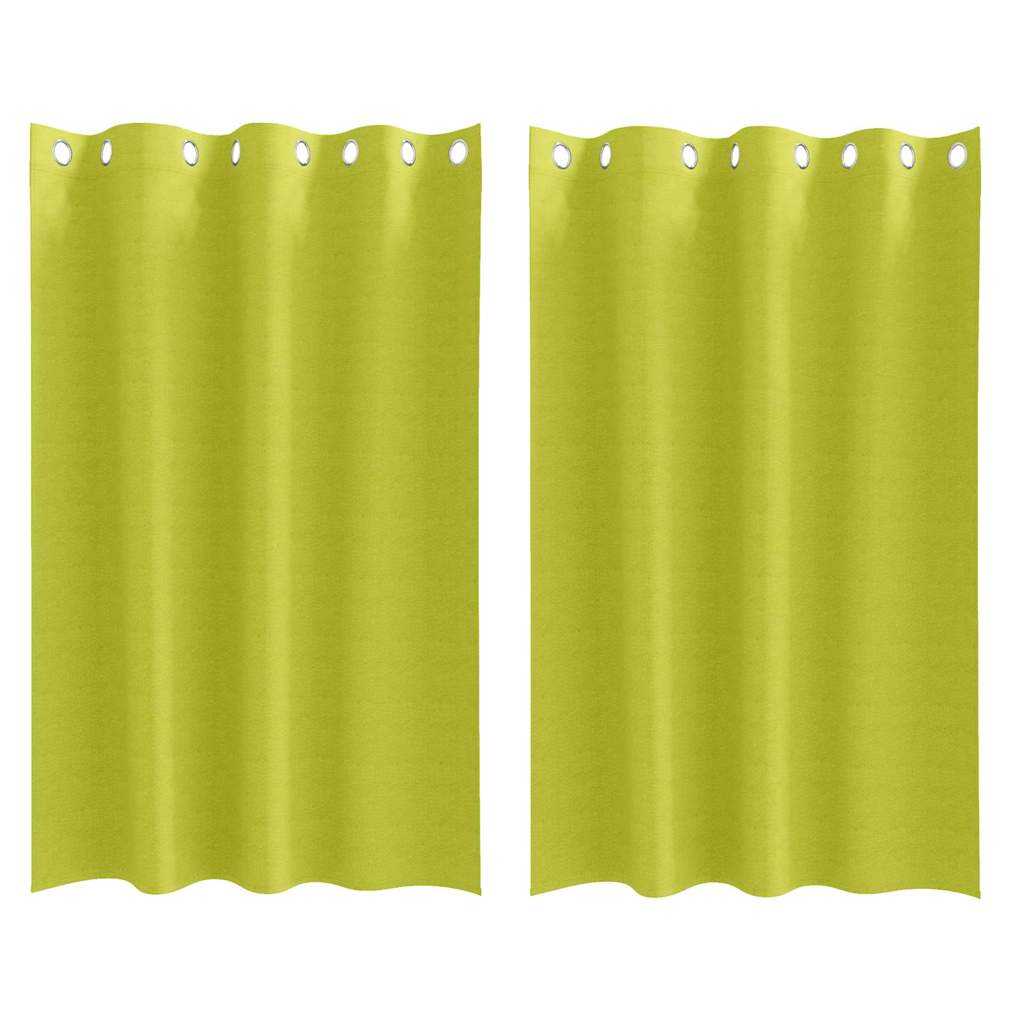 Vorhänge mit Vorhängen 2 pcs Apfelgrün Polyester
