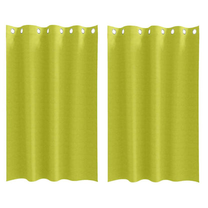 Vorhänge mit Vorhängen 2 pcs Apfelgrün Polyester