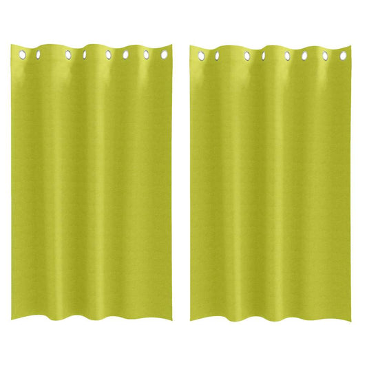 Vorhänge mit Vorhängen 2 pcs Apfelgrün Polyester