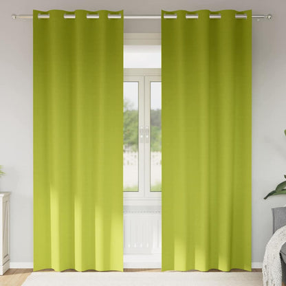 Vorhänge mit Vorhängen 2 pcs Apfelgrün Polyester