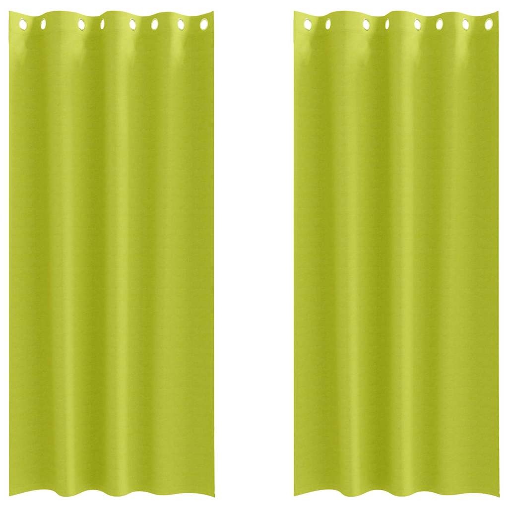 Vorhänge mit Vorhängen 2 pcs Apfelgrün Polyester
