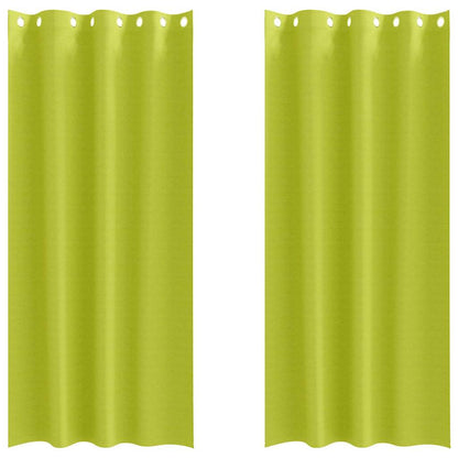 Vorhänge mit Vorhängen 2 pcs Apfelgrün Polyester