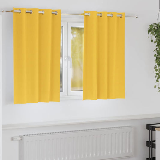 Vorhänge mit Vorhängen 2 pcs Senfgelb Polyester