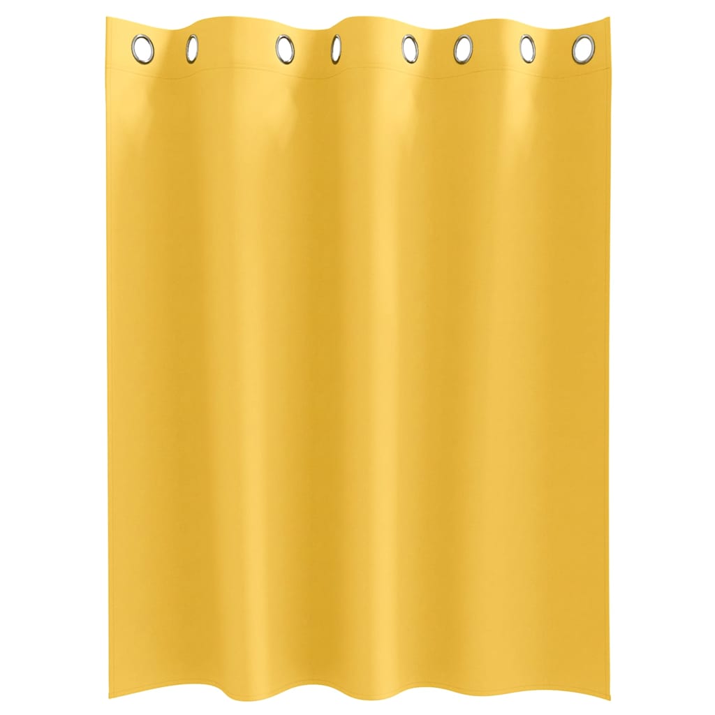 Vorhänge mit Vorhängen 2 pcs Senfgelb Polyester