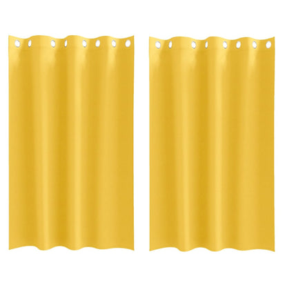 Vorhänge mit Vorhängen 2 pcs Senfgelb Polyester