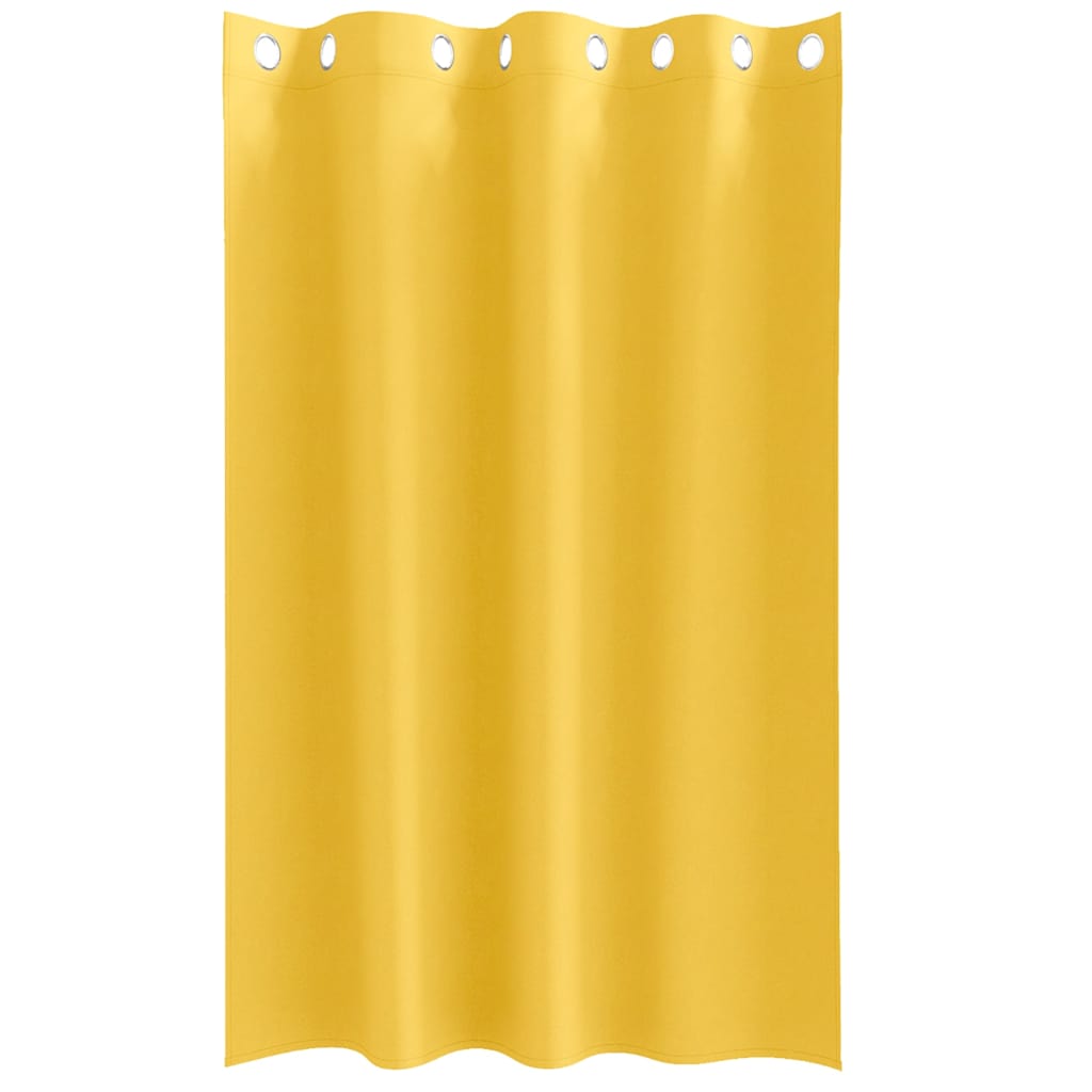 Vorhänge mit Vorhängen 2 pcs Senfgelb Polyester