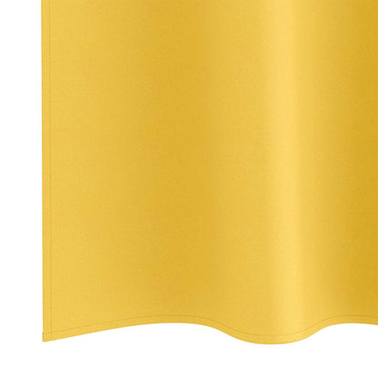 Vorhänge mit Vorhängen 2 pcs Senfgelb Polyester