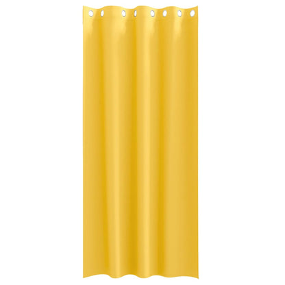Vorhänge mit Vorhängen 2 pcs Senfgelb Polyester