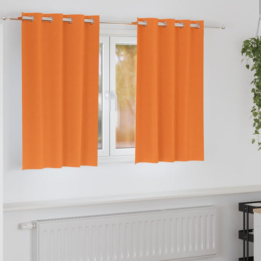 Vorhänge mit Vorhängen 2 pcs Leuchtendes Orange Polyester
